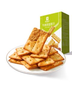 良品铺子牛肉夹馅饼干120g